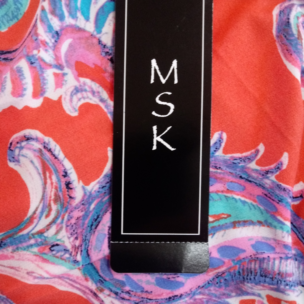 🌺NWT • MSK •  Swing Dress in Paisley Coral
